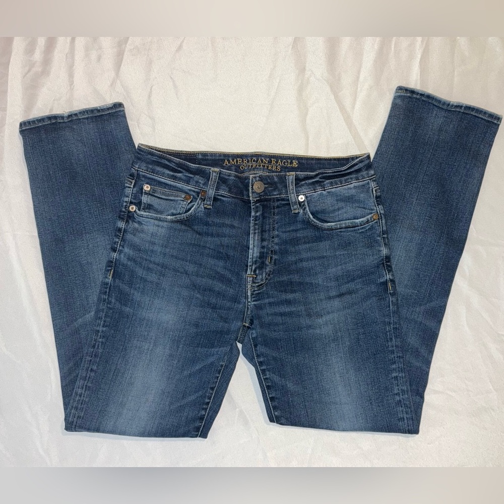 American Eagle Outfitters Men’s Blue Extreme Flex Jeans, Straight Leg, 30x32